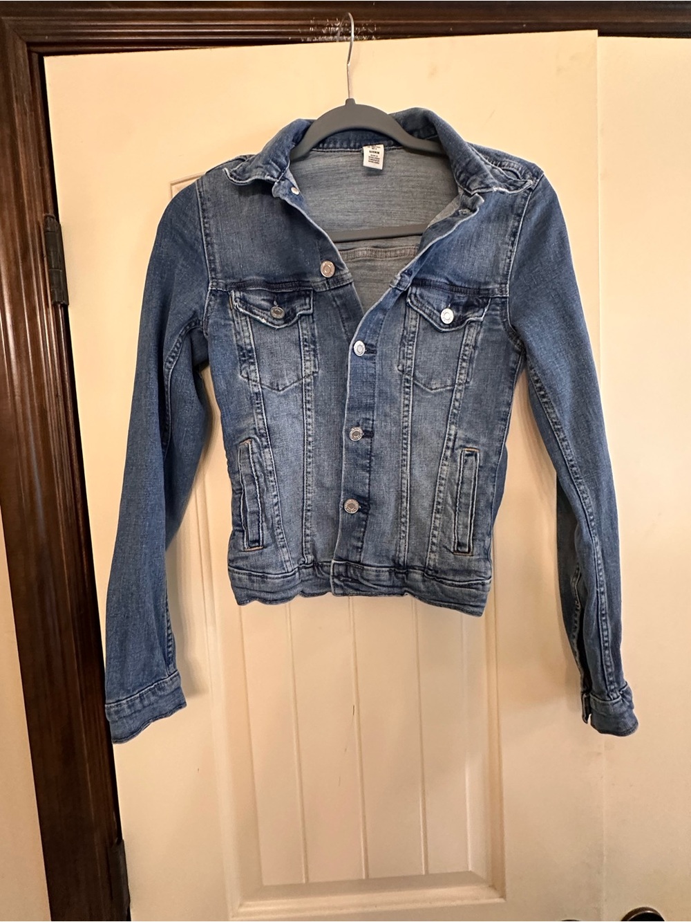 Women's Light Blue Denim Jean Jacket - Classic Button-Front